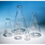 Erlenmeyer graduado Boca estreita de Vidro Borossilicato