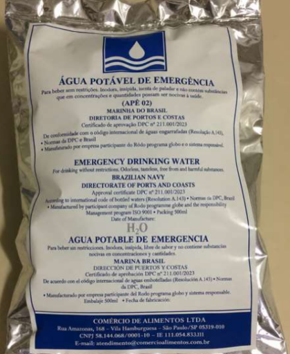 Ração Líquida  – 500ml – Certificado DPC Marinha do Brasil